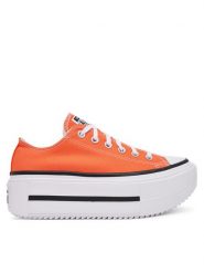 Converse Trampki Chuck Taylor All Star Lift Double Stack Platform A16284C Czerwony. Czerwone trampki i tenisówki damskie Converse, bez wzorów, z materiału, bez zapięcia. Za 269.99 zł.