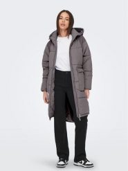 ONLY Płaszcz zimowy 15160167 Szary Relaxed Fit. Szare płaszcze damskie ONLY, na zimę, m, bez wzorów, z syntetyku, bez kołnierzyka, bez kaptura. Za 279.99 zł.