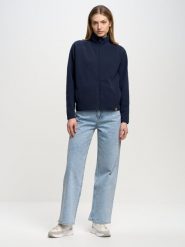 Bluza damska polarowa rozpinana granatowa Sherley 403. Niebieskie bluzy damskie BIG STAR, l, bez wzorów, z polaru, bez ramiączek, bez kaptura. W wyprzedaży za 189.99 zł.
