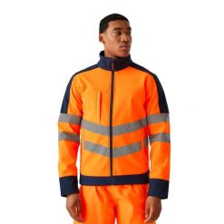 Kurtka Softshellowa Unisex Dla Dorosłych HiVis Odblaskowy Materiał. Brązowe kurtki męskie Regatta, s, bez wzorów, z materiału, bez kaptura. Za 571.99 zł.
