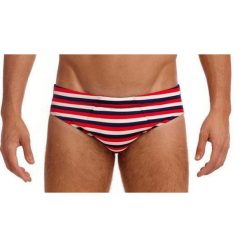 Kąpielówki męskie Funky Trunks Riviera - slipy. Czerwone kąpielówki męskie Funky Trunks, m, bez wzorów. Za 109.00 zł.