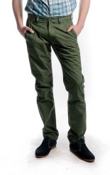 LEE CHINO SLIM MĘSKIE SPODNIE MATERIAŁOWE GREEN L768CA67. Zielone eleganckie spodnie męskie Lee, bez wzorów, z materiału. Za 209.99 zł.