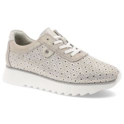 Złote Sneakersy S.Barski Stylowe Obuwie Damskie. Żółte sukienki damskie S.BARSKI, na co dzień, s, w ażurowe wzory, z materiału, eleganckie, bez kołnierzyka, bez ramiączek, dopasowane. Za 186.99 zł.