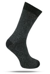 Ciepłe Wełniane Skarpetki Zimowe - Grafit, Wzorek. Szare skarpety męskie His Story, bez wzorów, z elastanu. Za 39.99 zł.