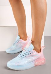Niebiesko-Różowe Płaskie Sznurowane Buty Sportowe Sneakersy Risanni. Niebieskie obuwie sportowe damskie Born2be, na wiosnę, bez wzorów, z dresówki, bez zapięcia. Za 109.99 zł.