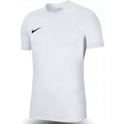 Koszulka do piłki nożnej męska Nike Dry Park VII Dri-Fit. Białe koszulki sportowe męskie Nike, m, bez wzorów, bez ramiączek, do piłki nożnej, dri-fit (nike). Za 72.99 zł.