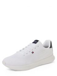 Tommy Hilfiger trampki Mężczyźni Tekstylia biały, 45. Białe trampki męskie Tommy Hilfiger, bez wzorów, z dzianiny, bez zapięcia. Za 499.95 zł.