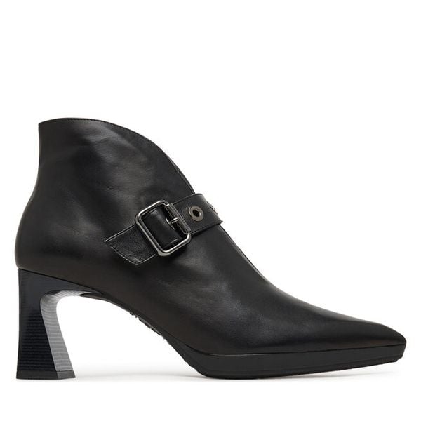 Botki Hispanitas. Czarne botki damskie Hispanitas, bez wzorów, bez obcasa, na słupku, bez zapięcia. Za 749.99 zł.