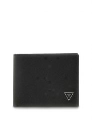 Guess Portfel SMMISL LEA20 Czarny. Czarne portfele męskie Guess, z aplikacjami, ze skóry. Za 291.99 zł.