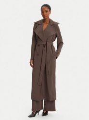 Bardot Trencz Kira Trench Coat 57053JB3 Brązowy Regular Fit. Brązowe płaszcze damskie Bardot, bez wzorów, z syntetyku, bez kołnierzyka, bez kaptura. Za 639.99 zł.