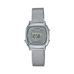 Zegarek Casio Damski Retro LA670WEM-7EF srebrny. Szare zegarki damskie Casio, srebrne. Za 238.99 zł.