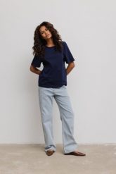Damski T-Shirt w kolorze DARK NAVY - CAMAS-XS/S. Niebieskie t-shirty damskie Marsala, m, bez wzorów, z bawełny, bez kołnierzyka, bez ramiączek. Za 159.90 zł.