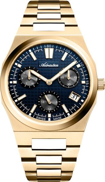 Zegarek Adriatica Zegarek męski Adriatica A8326.1115QF złoty. Żółte zegarki męskie Adriatica, bez wzorów, złote. Za 1,190.00 zł.