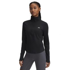 Under Armour sweter sportowy damski L/40, 100% poliester. Czarne swetry nierozpinane damskie Under Armour, l, bez wzorów, z poliesteru, sportowe, bez kołnierzyka, bez ramiączek. Za 265.99 zł.