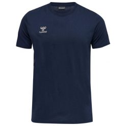 Bawełniana koszulka Hummel Move Grid. Niebieskie koszulki sportowe męskie Hummel, xl, bez wzorów, z bawełny, bez ramiączek, do piłki nożnej. Za 152.50 zł.