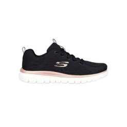 Buty damskie sportowe Buty Skechers GET CONNECTED. Czarne obuwie sportowe damskie Skechers, bez wzorów, bez zapięcia, do biegania, Skechers Sport. Za 198.90 zł.