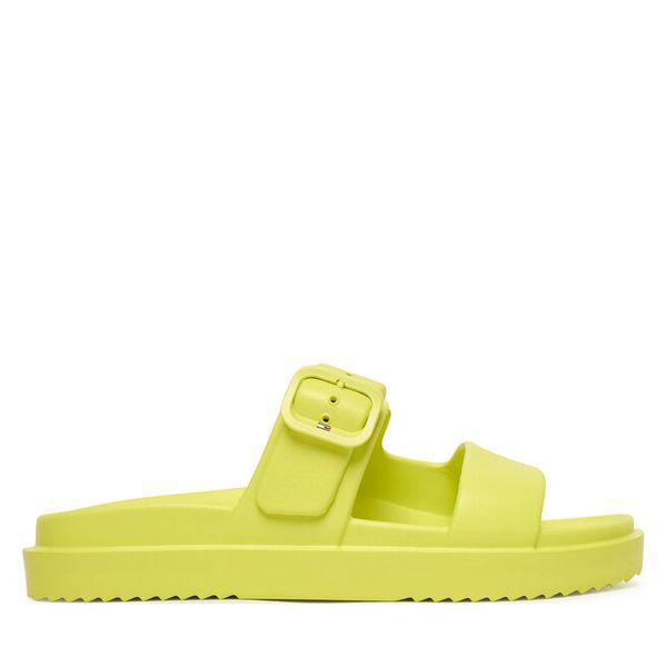 Klapki Tommy Hilfiger. Żółte klapki damskie Tommy Hilfiger, bez wzorów, bez obcasa, bez zapięcia. Za 209.99 zł.