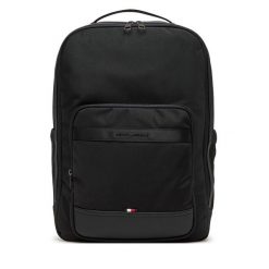 Plecak Tommy Hilfiger. Czarne plecaki męskie Tommy Hilfiger, bez wzorów, z nylonu, sportowe. Za 629.99 zł.