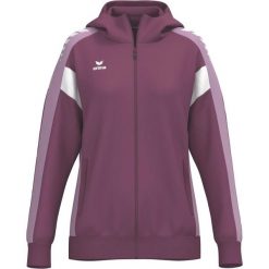 Bluza damska z kapturem Erima Celebrate 125 Training. Czerwone bluzy damskie Erima, bez wzorów, z materiału, eleganckie, bez ramiączek, z kapturem. Za 239.00 zł.