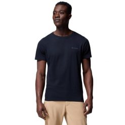 T-shirt sportowy z krótkim rękawem męski Rapid Ridge Back Graphic Tee II. Czarne koszulki sportowe męskie Columbia, m, bez wzorów, z bawełny, bez ramiączek, trekkingowe. Za 99.99 zł.