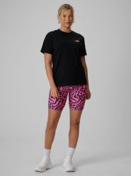 4F Legginsy kolarki dzianinowe damskie - różowe XS. Czerwone legginsy sportowe damskie 4F, s, bez wzorów, z dzianiny. Za 79.99 zł.