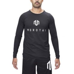 Koszulka treningowa męska Morotai Performance Bonded Longsleeve. Czarne koszulki sportowe męskie MOROTAI, l, bez wzorów, z elastanu, bez ramiączek, na fitness i siłownię. W wyprzedaży za 118.00 zł.