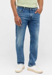 Męskie Spodnie Jeansowe MUSTANG Denver Straight Denim Blue 1014878 5000 784. Niebieskie jeansy męskie Mustang, z denimu. Za 219.99 zł.