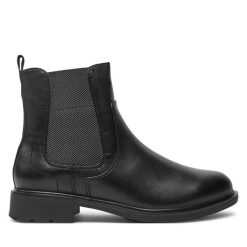 Botki Jana. Czarne botki damskie Jana, bez wzorów, bez obcasa, na płaskiej podeszwie, bez zapięcia. Za 299.99 zł.