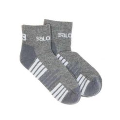 Skarpety Unisex Dla Dorosłych (zestaw 2 Sztuk). Szare skarpety męskie Salomon, bez wzorów. Za 62.99 zł.