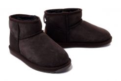 EMU AUSTRALIA W10937 Stinger Micro chocolate, botki damskie. Brązowe botki damskie Emu Australia, na zimę, bez wzorów, ze skóry, bez obcasa, bez zapięcia. Za 669.90 zł.