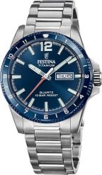 Zegarek męski Festina F20698-2 szary. Szare zegarki męskie Festina, bez wzorów. Za 898.66 zł.