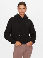 Guess Bluza V3BQ10 KBXX1 Czarny Regular Fit. Czarne bluzy damskie Guess, xxs, z aplikacjami, z bawełny, bez ramiączek, bez kaptura. Za 199.99 zł.