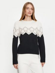 Liu Jo Sport Sweter TF4233 MS55L Czarny Regular Fit. Czarne swetry nierozpinane damskie Liu Jo Sport, l, bez wzorów, z syntetyku, sportowe, bez kołnierzyka, bez ramiączek. Za 379.99 zł.
