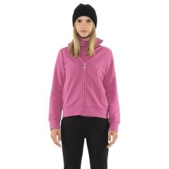 Bluza ciepła z pełny zamek błyskawiczny na czas wolny. Fioletowe bluzy damskie LEONE 1947 APPAREL, bez wzorów, sportowe, bez ramiączek, bez kaptura. Za 164.19 zł.