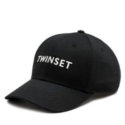 Czapka z daszkiem TWINSET. Czarne czapki damskie Twinset, bez wzorów. Za 459.99 zł.