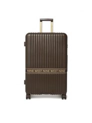 Nine West Walizka duża CEO-NW-L-001-10 Brązowy ciemny. Brązowe walizki damskie Nine West, bez wzorów, z tworzywa sztucznego, duże. Za 399.99 zł.