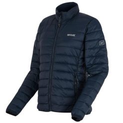 Damska kurtka ocieplana Hillpack II. Niebieskie kurtki sportowe damskie Regatta, na zimę, bez wzorów, z materiału, bez ramiączek, bez kaptura, trekkingowe. Za 159.99 zł.