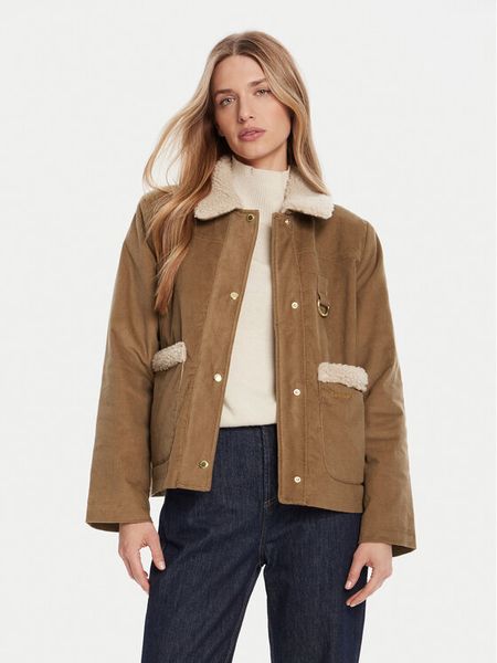 Barbour Kurtka przejściowa LCA0366BE52 Beżowy Regular Fit. Brązowe kurtki damskie Barbour, bez wzorów, z bawełny, bez kaptura. Za 629.99 zł.