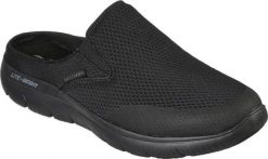 Skechers Skechers męskie czarne klapki Summits Vindicator 232296 BBK black 41. Czarne klapki męskie Skechers, bez wzorów, bez zapięcia. Za 299.99 zł.