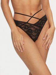 Hunkemöller Stringi Remi 206158 Czarny. Czarne majtki damskie Hunkemöller, z syntetyku. Za 39.99 zł.