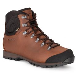 Buty trekkingowe męskie Aku Lepre GTX z GORE-TEX i VIBRAM. Brązowe buty zimowe męskie Aku, bez wzorów, z gore-texu, bez obcasa, bez zapięcia. W wyprzedaży za 849.00 zł.