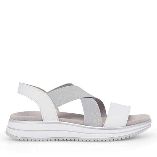 Sandały Remonte. Białe sandały damskie Remonte, bez wzorów, bez obcasa, na płaskiej podeszwie, bez zapięcia. Za 279.99 zł.