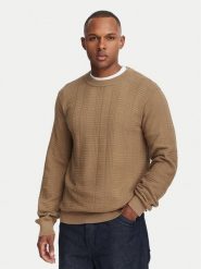 HUGO Sweter Simoh 50566762 Brązowy Regular Fit. Brązowe swetry męskie Hugo, m, bez wzorów, z bawełny, bez kołnierzyka, bez ramiączek. Za 549.99 zł.