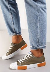 Zielone Trampki Athizephila. Zielone trampki i tenisówki damskie Renee, bez wzorów, z dzianiny, przed kostkę, bez zapięcia. Za 49.99 zł.