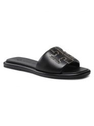 Tory Burch Klapki Doublet Sport Slide 79985 Czarny. Czarne klapki damskie Tory Burch, bez wzorów, ze skóry, sportowe, bez obcasa, bez zapięcia. Za 1,149.00 zł.