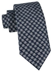 Klasyczny Krawat Klubowy - Alties - Granat, Pepitka. Niebieskie krawaty i muchy Alties, bez wzorów, z tkaniny, eleganckie. Za 49.00 zł.