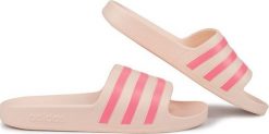 Adidas Klapki damskie adidas Adilette Aqua różowe HP9394 38. Czerwone klapki damskie Adidas, bez wzorów, sportowe, bez obcasa, bez zapięcia. Za 92.79 zł.
