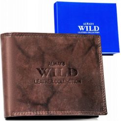 Portfel skórzany Always Wild AW-N6-MAL c. brązowy. Brązowe portfele damskie Always Wild, ze skóry. Za 45.00 zł.