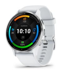 Zegarek Garmin Venu 3 45mm biały. Białe, cyfrowe zegarki sportowe Garmin, bez wzorów, szklane, do biegania. Za 1,882.99 zł.