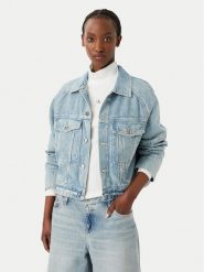 Calvin Klein Jeans Kurtka jeansowa LV047G726G Niebieski jasny Boxy Fit. Niebieskie kurtki damskie Calvin Klein Jeans, s, bez wzorów, z bawełny, bez kaptura. Za 699.99 zł.